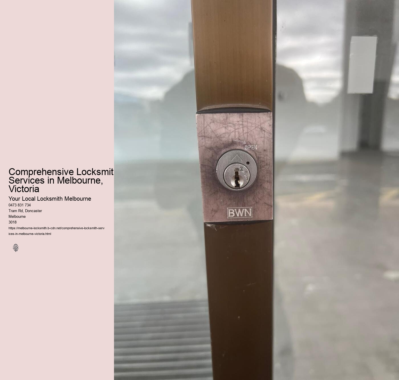 Melbourne Locksmith Price Range
